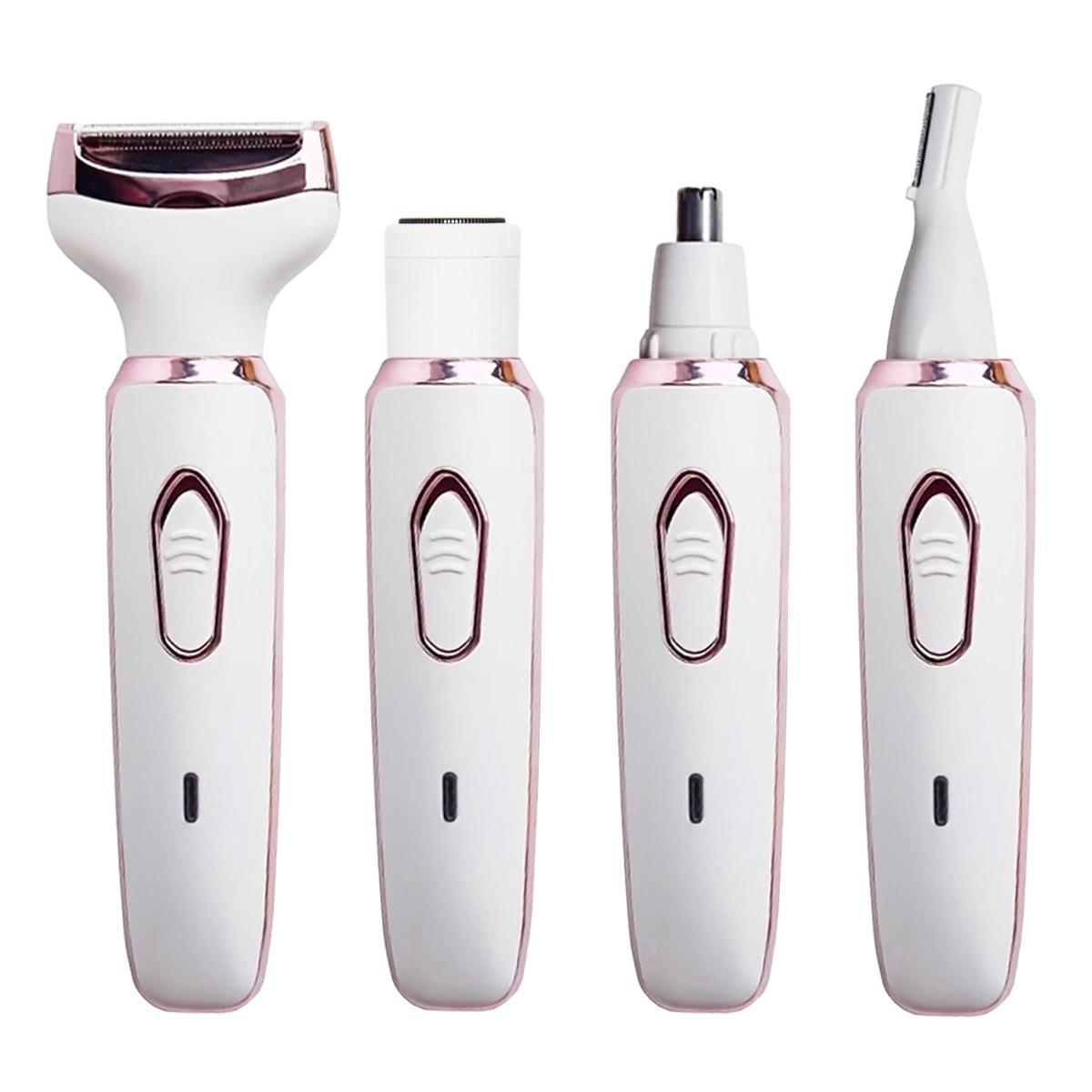 new four-in-one women's shaver female pogonotomy shaving usb rechargeable electric eyebrow trimming nose hair trimmer shaving pubic hair Item Picture