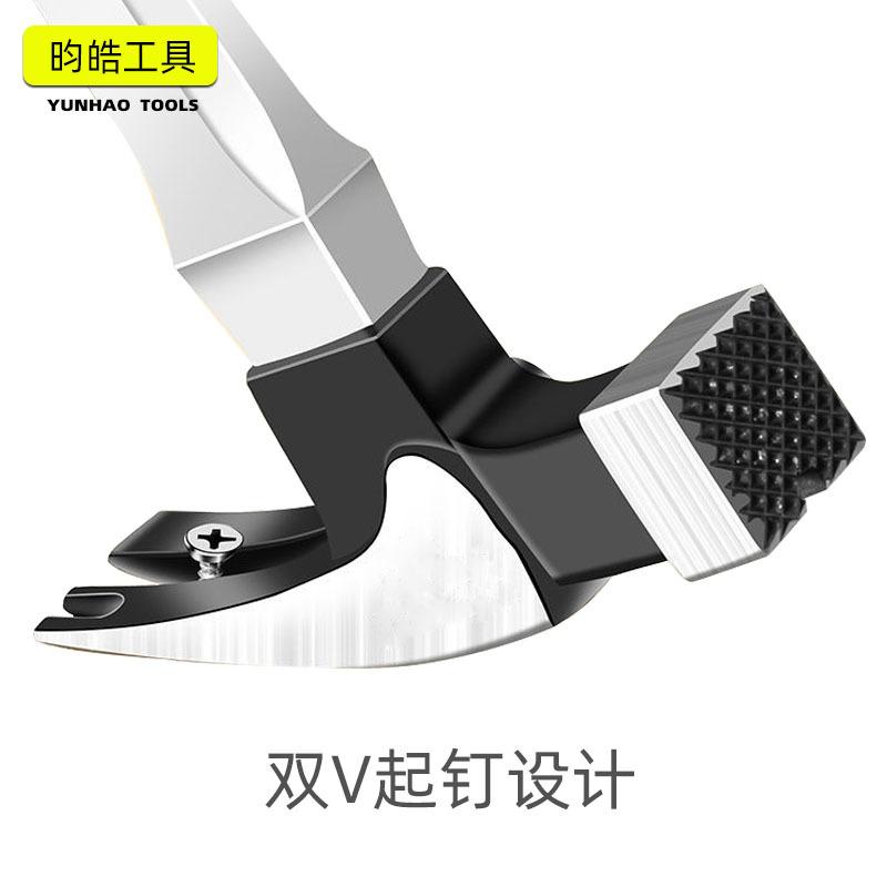 40 long plastic coated fiber handle hemp surface suction nail hammer claw hammer hand hammer square head right angle round head woodworking claw hammer details Picture
