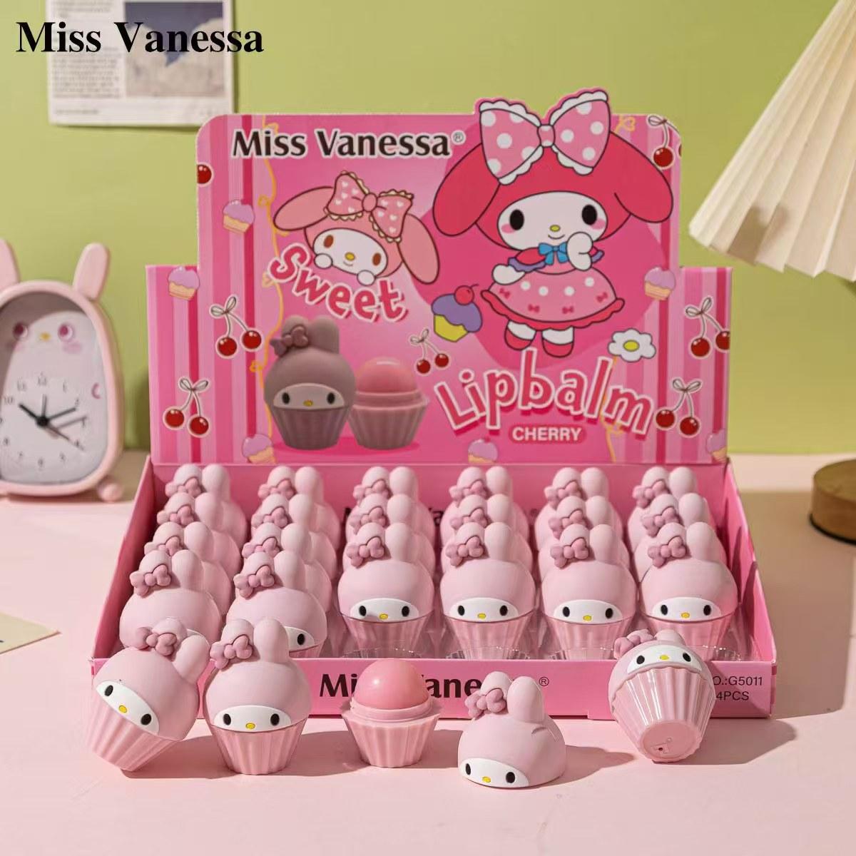 cross-border new miss vanessa cartoon vaseline lip balm anti-chapping hydrating lip balm moisturizing repair details Picture