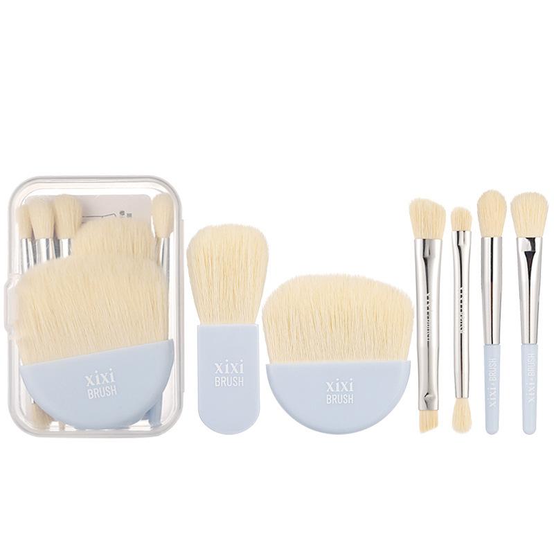Xixi X772 Mini-Portable Brush Suit (6 Pack) Makeup Set Face Powder Eyeshadow Blush Highlight Soft Brush Item Picture
