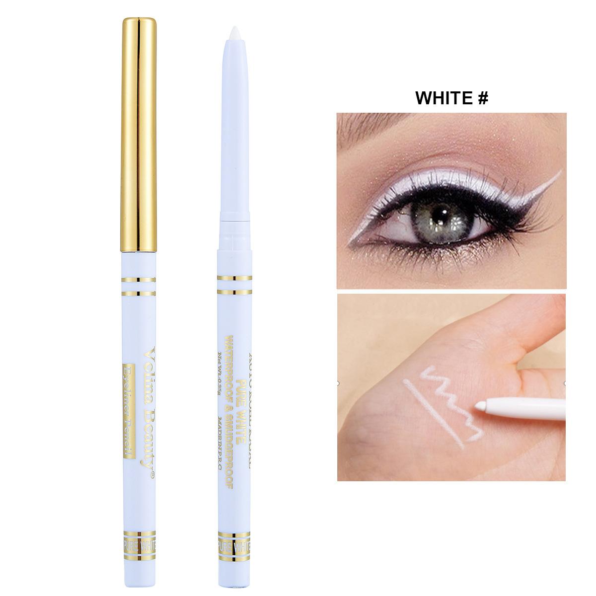 black white smooth color waterproof and oil-proof not smudge long-lasting precise painting eyeliner eye shadow pen Specification drawing