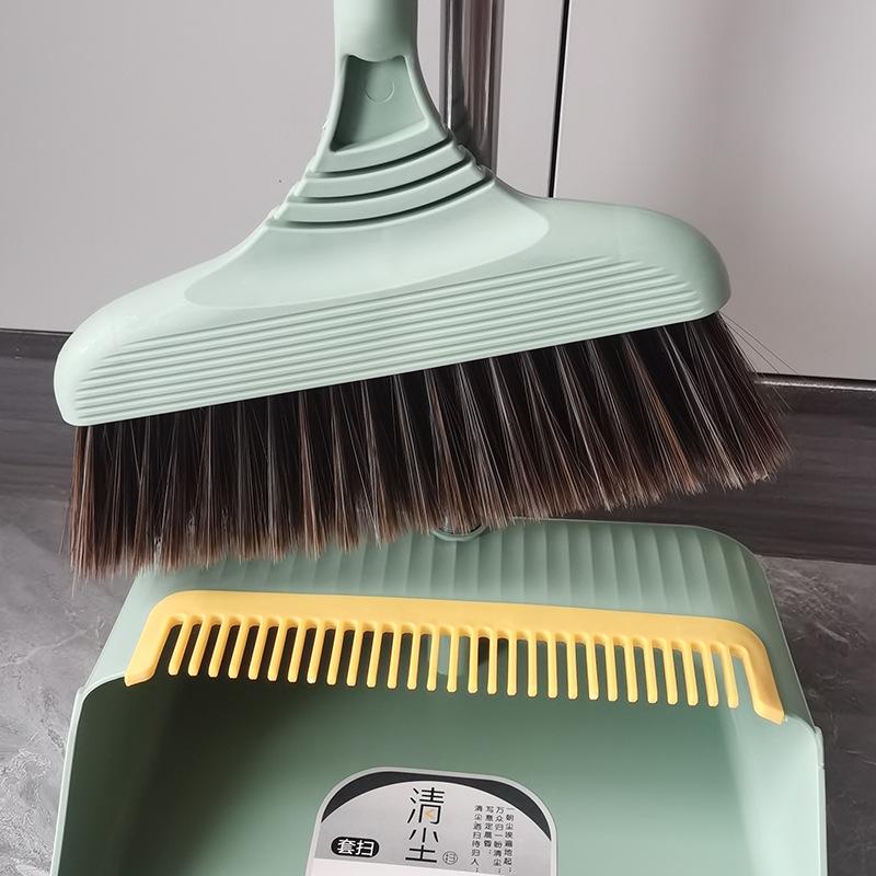 Cash Commodity and Quick Delivery Household Broom Set New Broom Dustpan Combination Set Soft Brush Broom Bar Set Wholesale Specification drawing