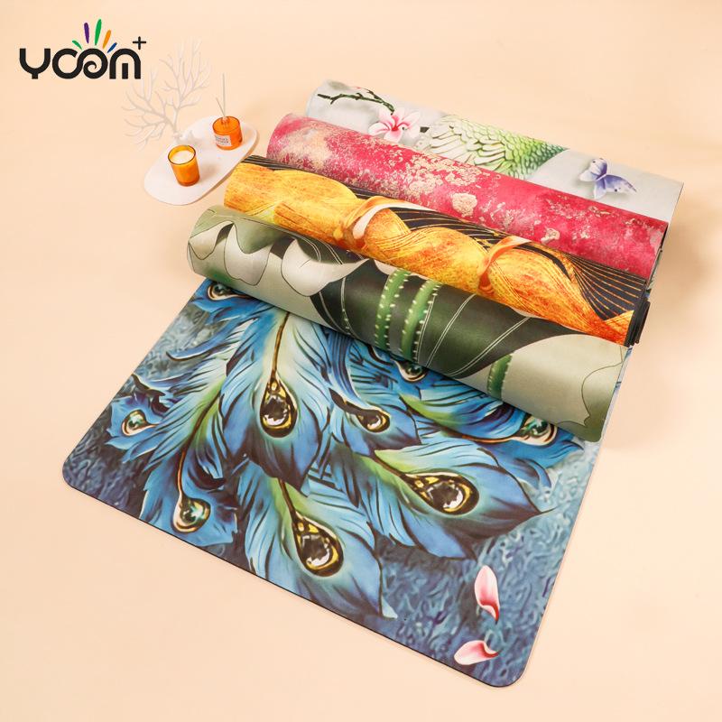 youjia suede yoga mat newly rich mat widened thick non-slip exercise fitness mat yoga mat line yoga mat full figure