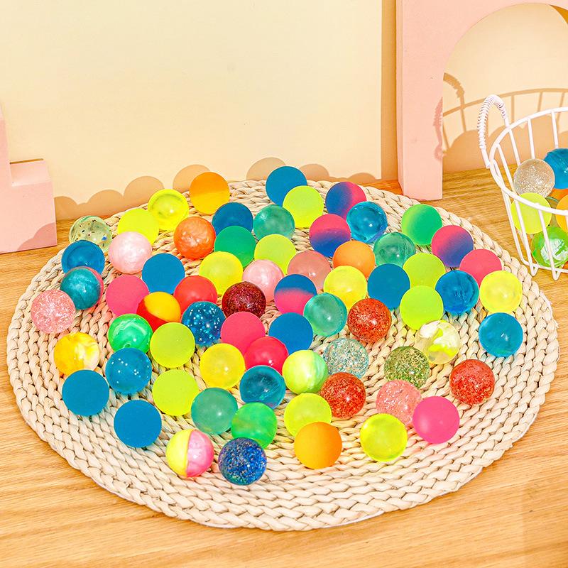 25mm colorful transparent elastic ball children's creative floating solid bouncing ball gashapon machine bouncy ball small gift Specification drawing