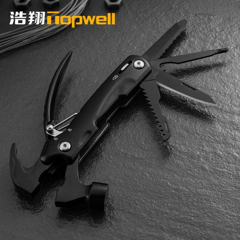 nail hammer multi-function tool clamp one-piece hammer outdoor camping convenient tool ground claw hammer outdoor multi-function knife details Picture