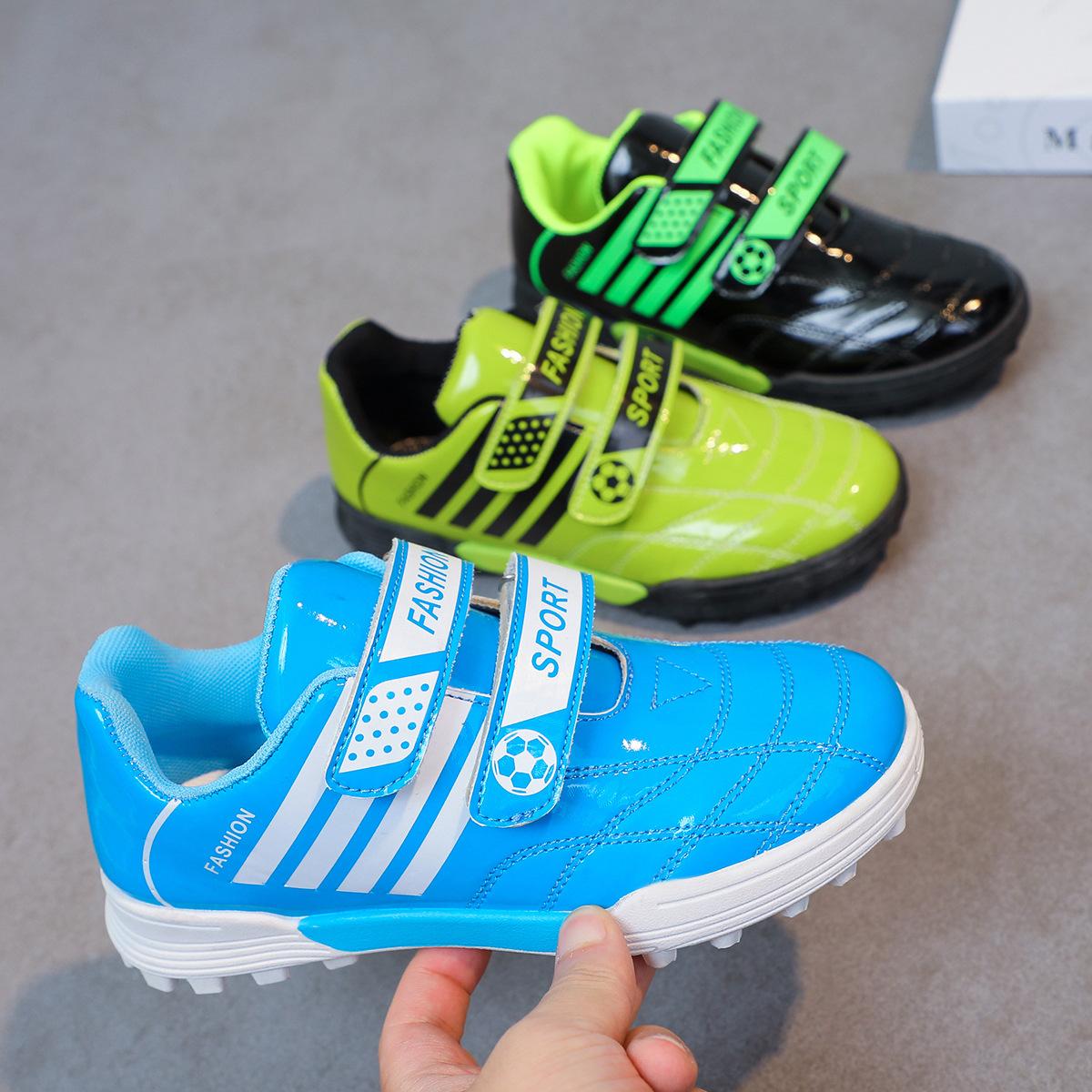 children's casual all-matching sneakers autumn new soft bottom lightweight boys primary school students middle and big children football shoes details Picture