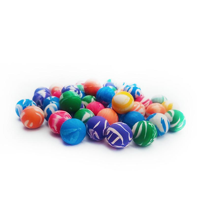 Supermarket Binary Toys Floral Ball Color Frosted Rubber Bouncy Ball Children Primary School Students Pet Toy Ball Specification drawing