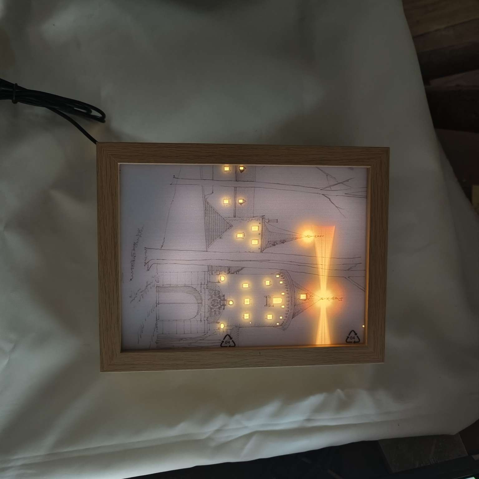 Light painting photo frame, wooden photo frame, metal photo frame, creative photo frame detail image 5