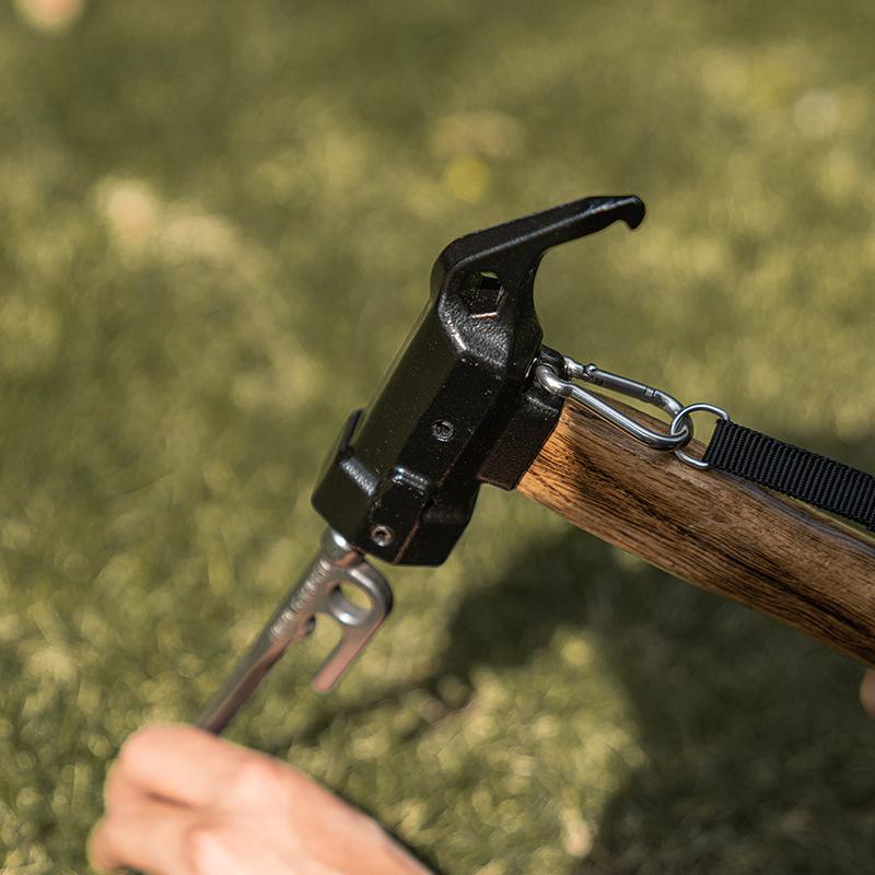 mobi garden outdoor camping copper hammer outdoor camping tent lightweight hammer nail extractor multifunctional ground claw hammer Specification drawing