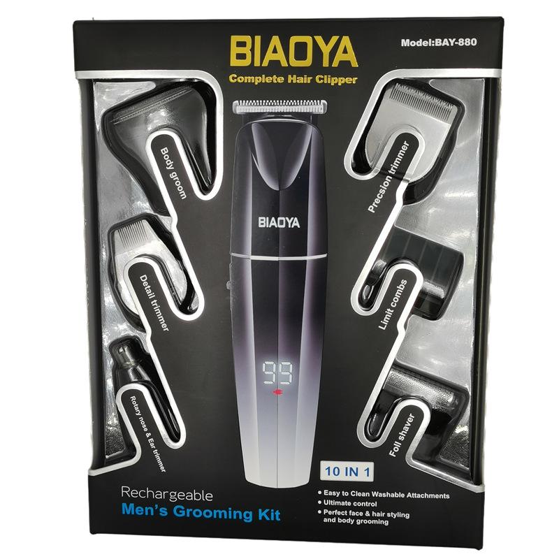 Cross-Border Special for Waer Men's Household Six-in-One Multi-Function Hair Clipper Shaver Nose Hair Trimmer Set details Picture