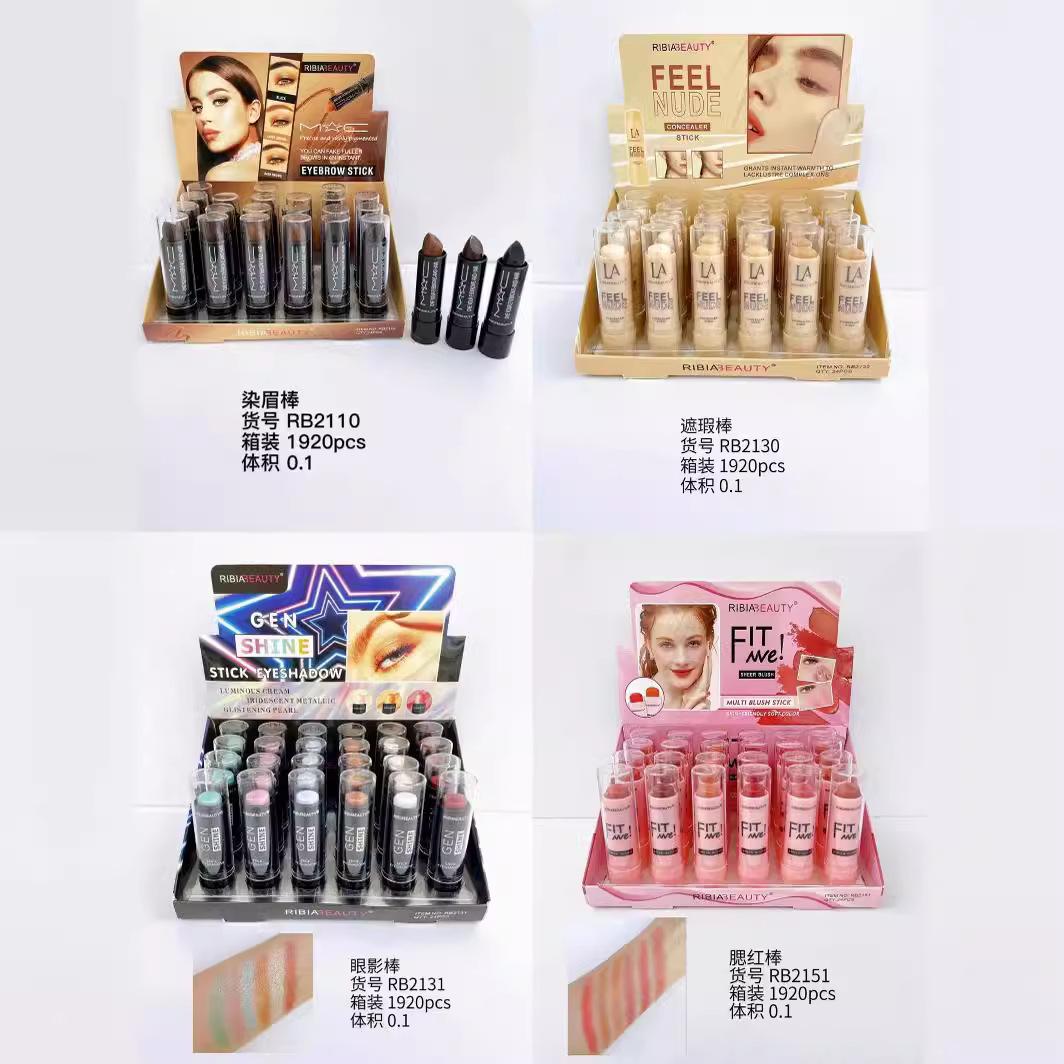cross-border new ribiabeauty fairy highlighter pink blush stick pearlescent eye shadow stick acne removal stick concealer