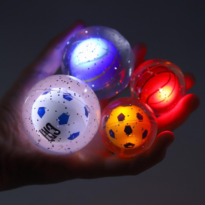 cartoon flash ball solid small basketball elastic ball high elasticity children's student toys small ball luminous bouncy ball Application Scenario