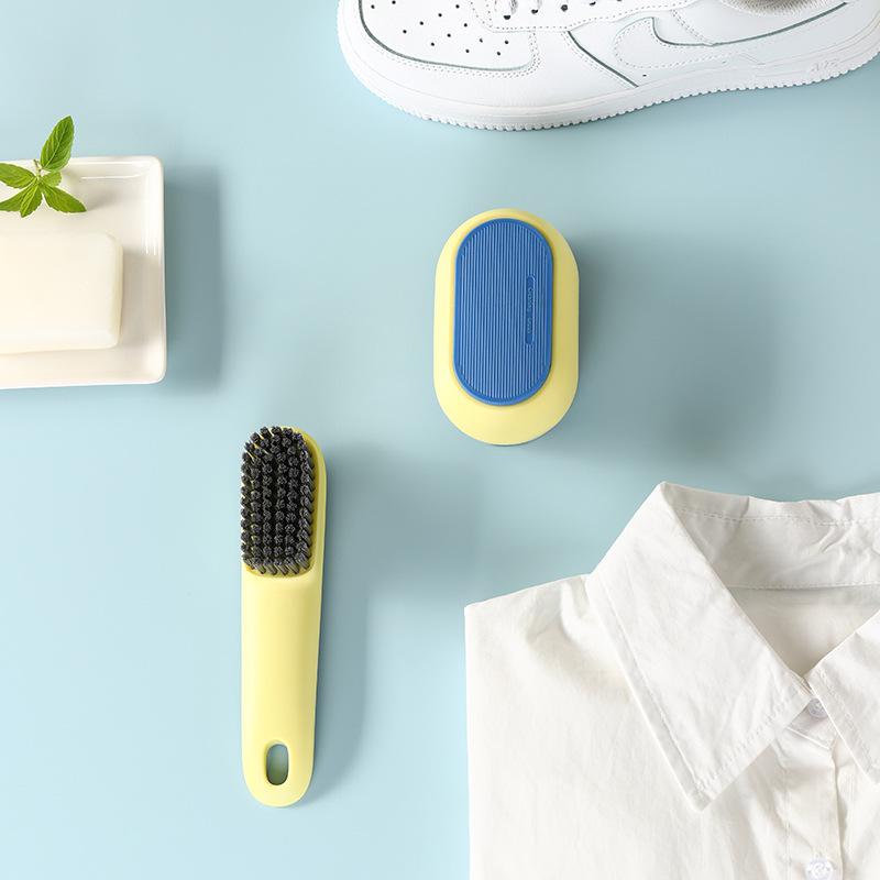 long handle shoe brush soft brush contrast color clothes cleaning brush do not hurt shoes household cleaning brush shoe brush suit scrubbing brush wholesale Specification drawing