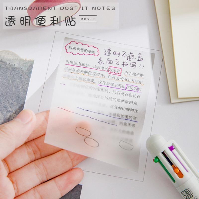transparent sticky notes student notes sticky note tearable simple note paper ins sticky note notes note sticker notepaper