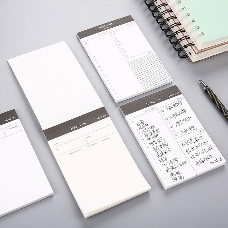 creative simple schedule book tearable portable daily planner sticky note to-do notebook notepad