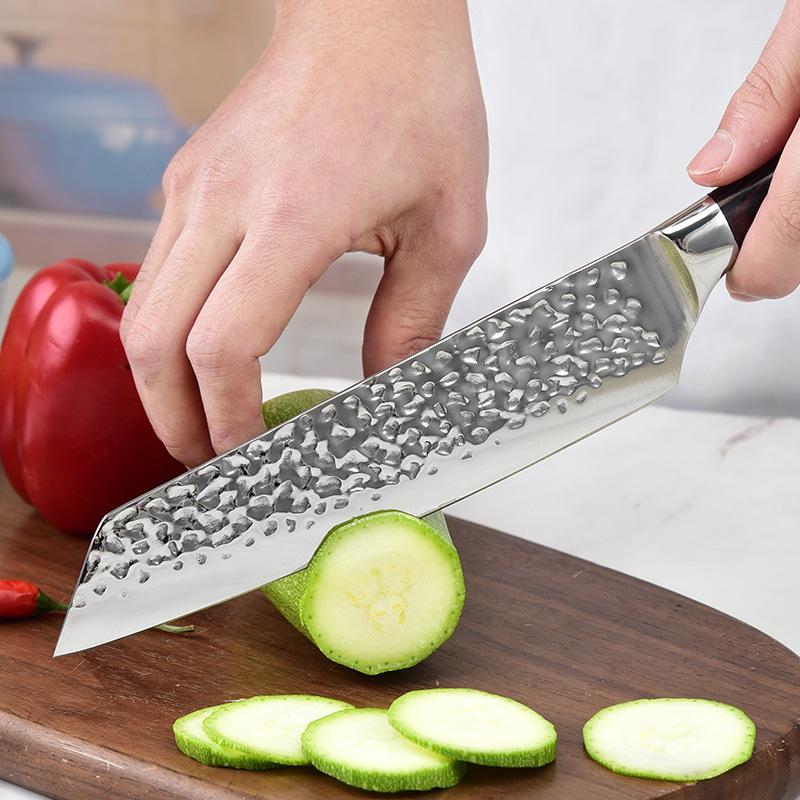 2mm Blade Thickness Hand-Forged Hammered Chef Knife Cooking Knife Stainless Steel Kitchen Knife Cleaver Sharp Kitchen Knives Application Scenario