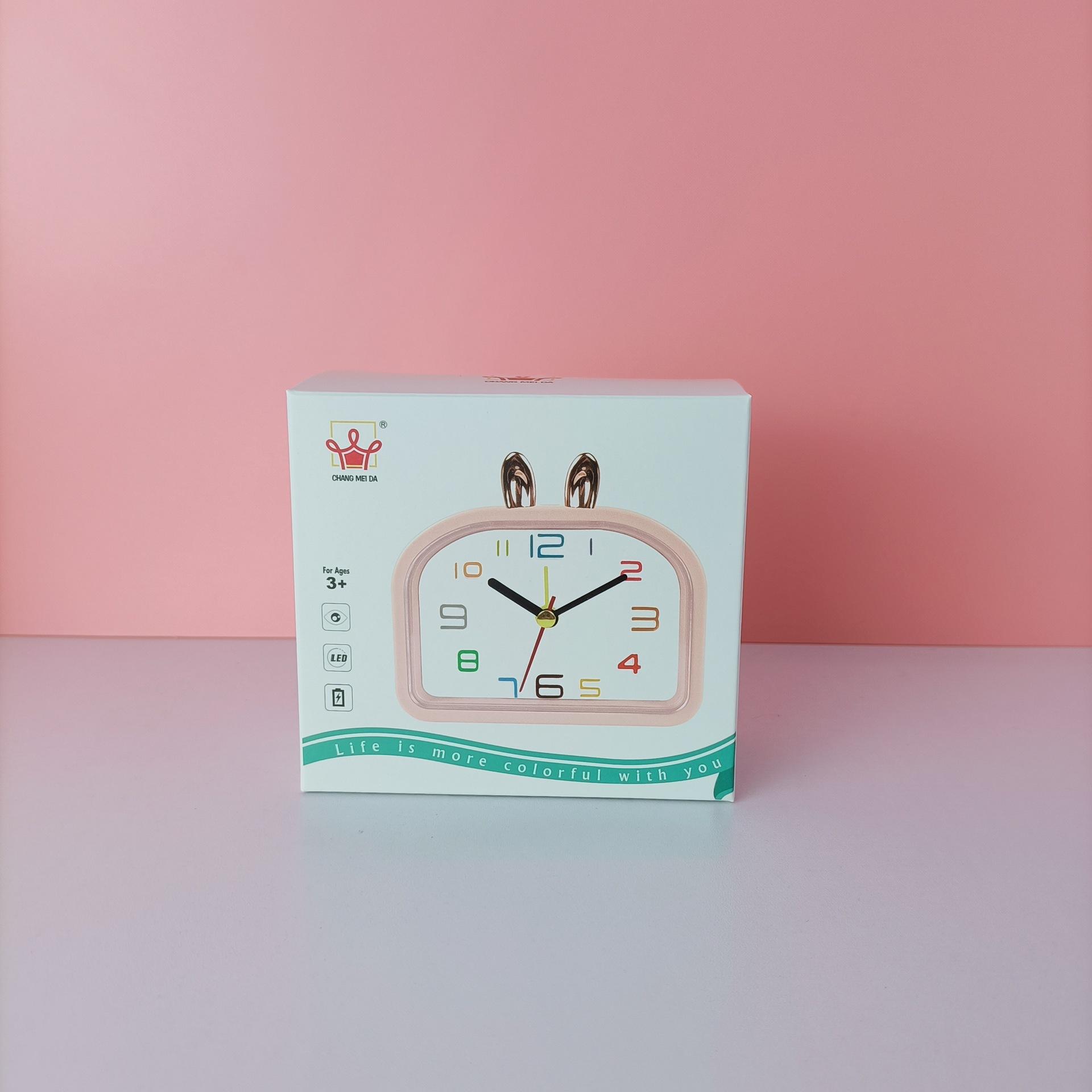 cartoon bear fresh alarm clock creative furnishings office student small night lamp clock three gear mini small timepiece Application Scenario