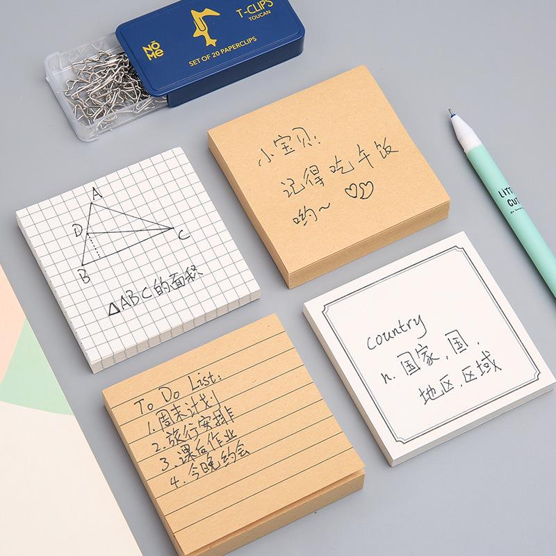 creative simple tear-off sticky note students use note paper sticky office message-leaving notes square notepad wholesale Application Scenario