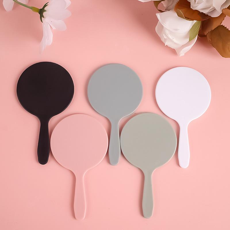mirror wholesale portable hand-hold mirror makeup handheld mirror round printable logo portable mirror mini mirror