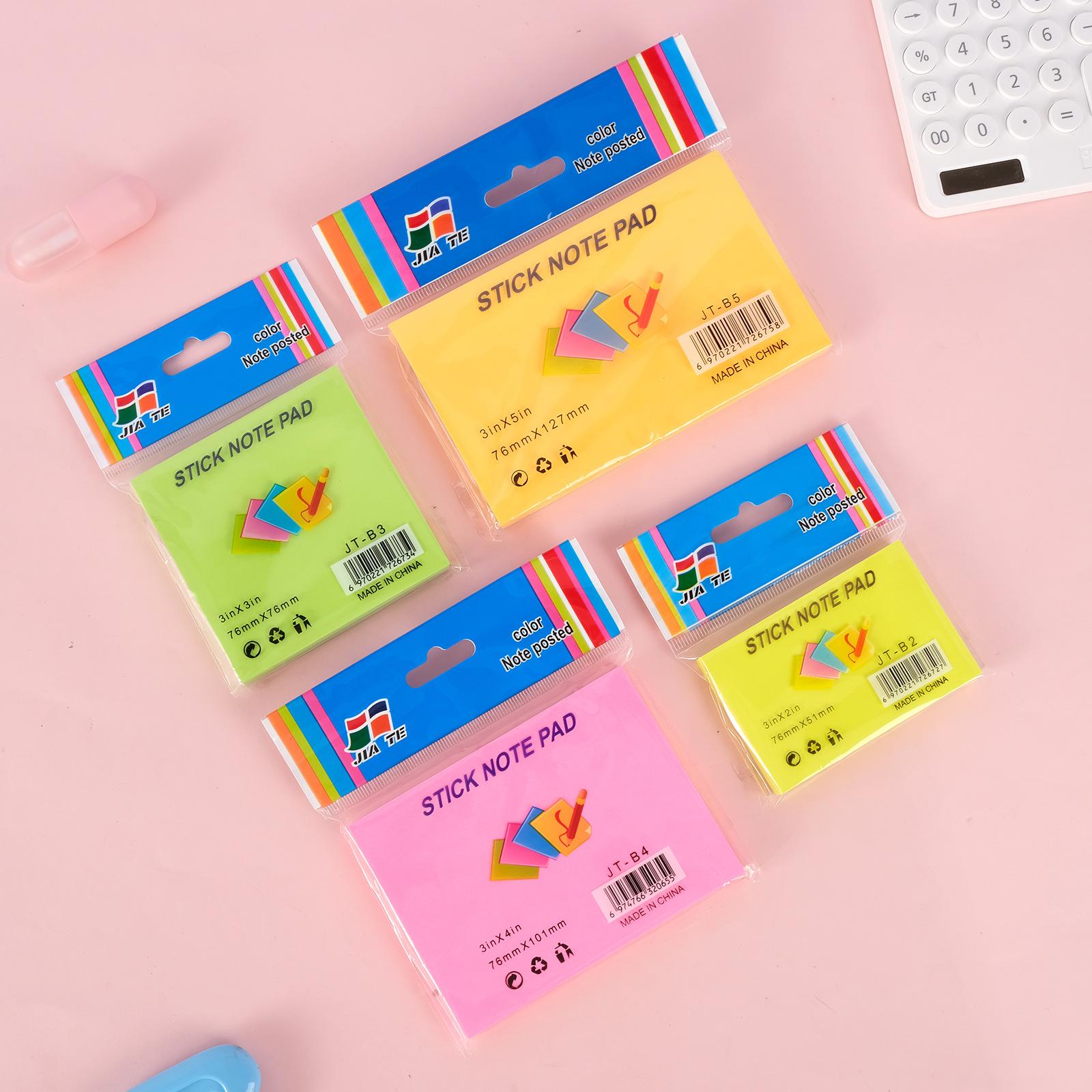 in stock color sticky note notes fluorescent paper monochrome 100 pages mamo pad sticky notes note sticky note sticky notes