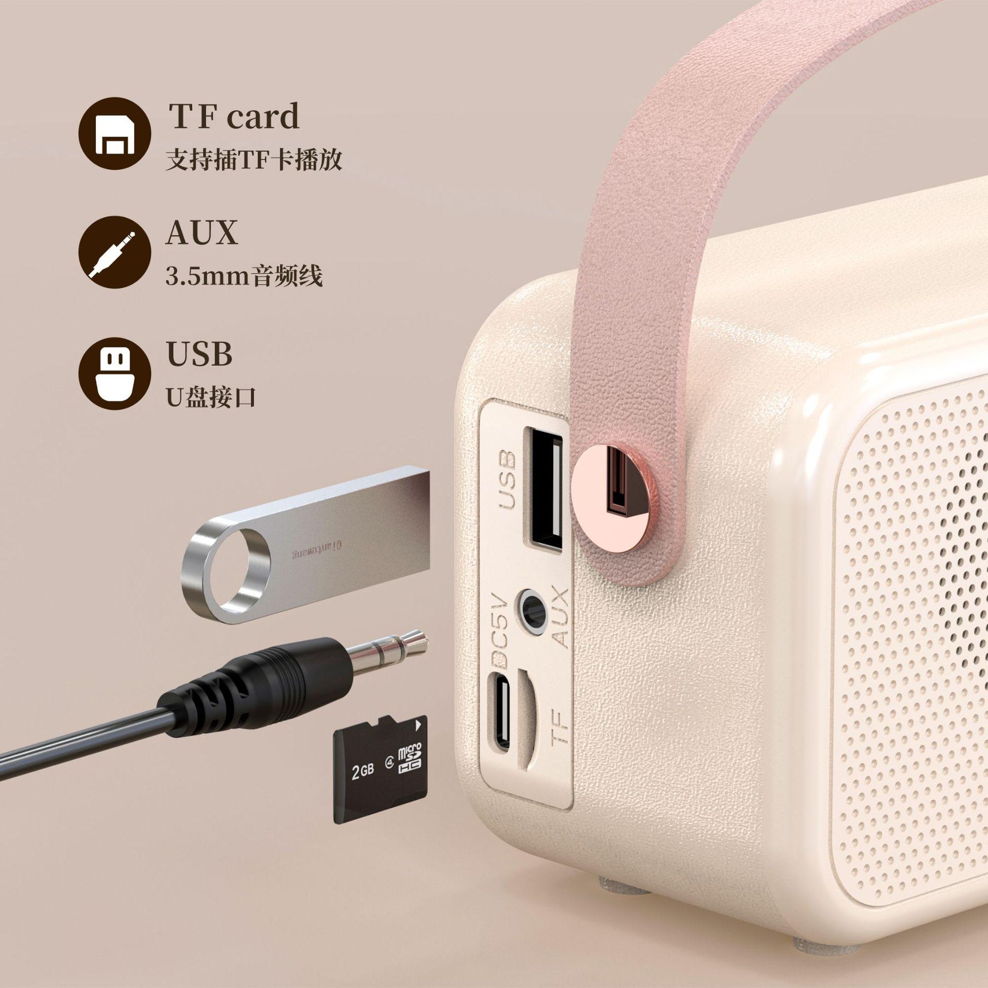 source factory cross-border bluetooth alarm clock audio s11 new portable retro style desk alarm clock european speaker Item Picture