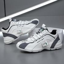 2023 Autumn New Men's Genuine Leather Sports Platform Shoes TikTok Same Style Trendy Daddy Shoes Leather Bag Bottom Men's Shoes
