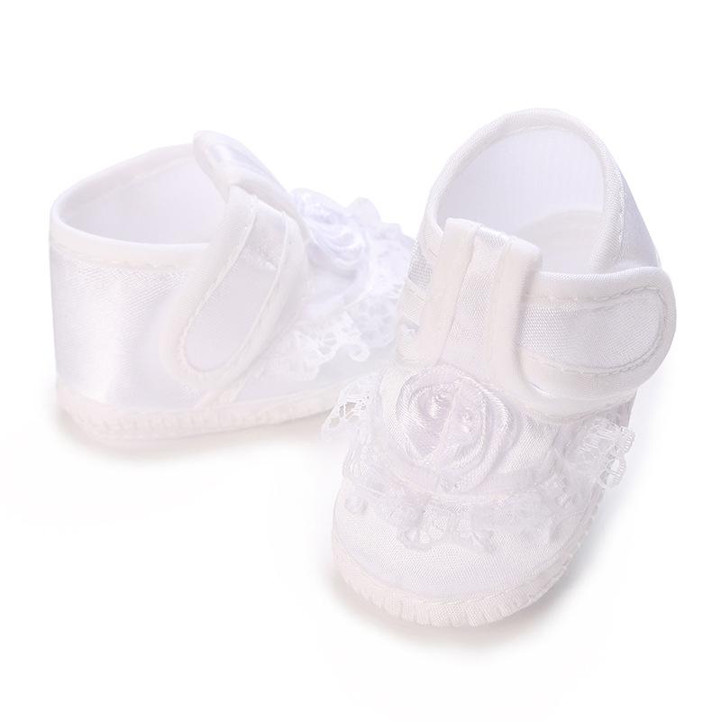 autumn new cute white lace edge girl princess shoes 0-1 years old baby's shoes