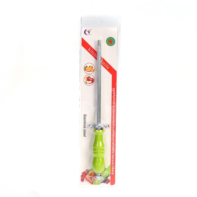 factory direct sales a879 luxury handle sharpening steel stainless steel sharpening stick sharpening steel handheld kitchen knife sharpening sharpener sharpening stone