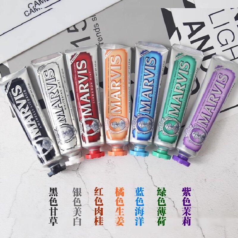 包邮批发！意大利麦尔韦斯Marvis玛尔斯牙膏爱马仕亮白去口臭烟渍清新薄荷固齿伴手礼详情图5