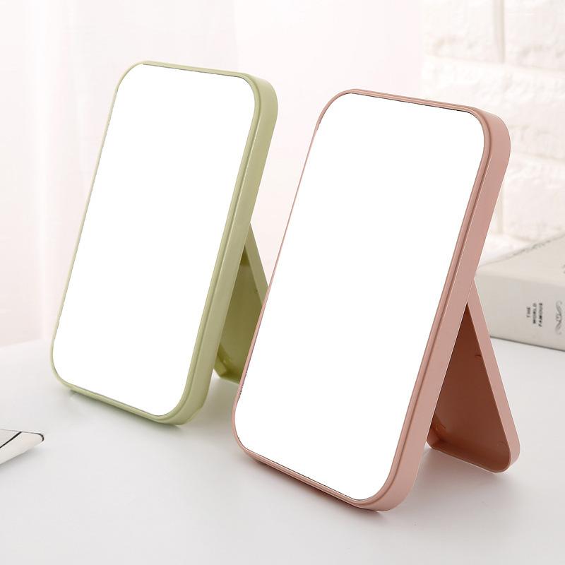 hd creative style makeup mirror simple desktop vanity mirror portable folding single-sided square mirror factory wholesale Specification drawing