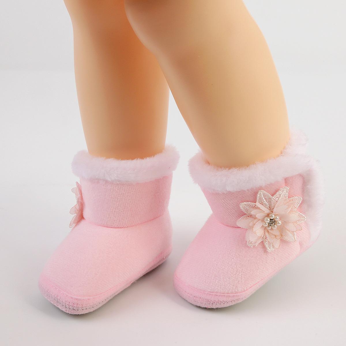 toddler shoes children's winter high-top red autumn baby cotton shoes winter long tube baby shoes cotton soft soled velvet