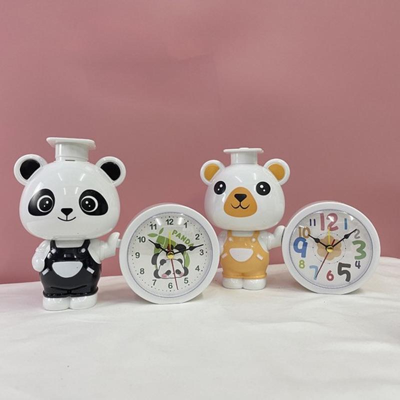 cartoon alarm clock creative bedroom bedside little alarm clock living room digital clock student desktop small gift wholesale full figure