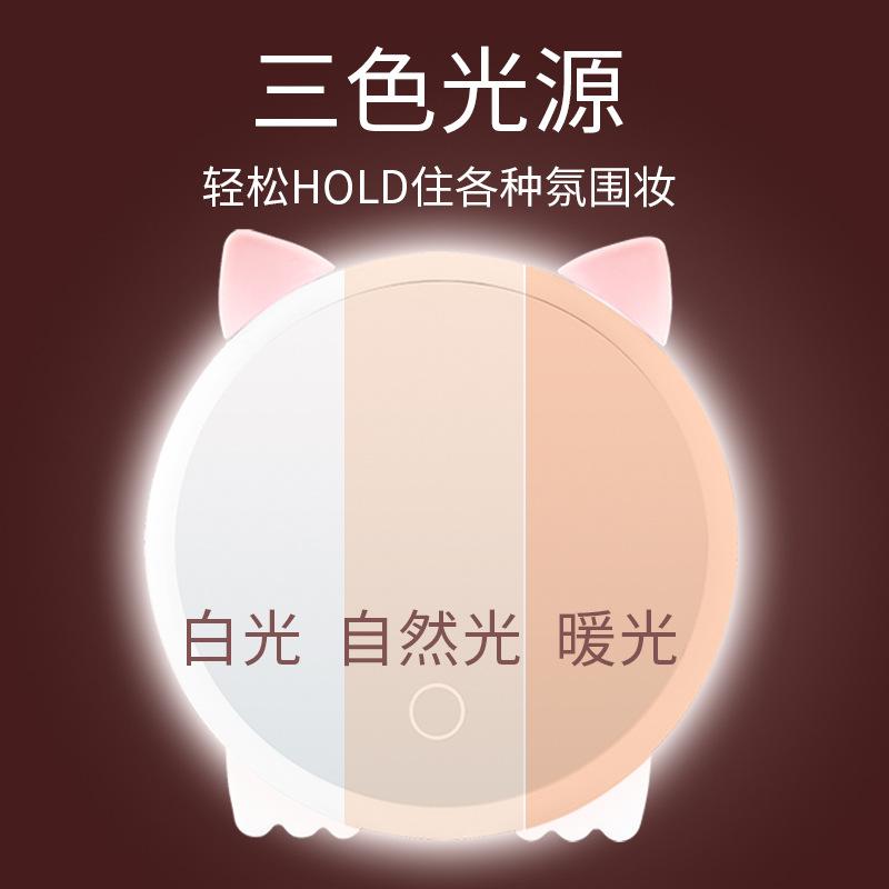 internet celebrity ins desktop led make-up mirror desktop dormitory girl heart luminous mirror advanced with light high definition vanity mirror Application Scenario