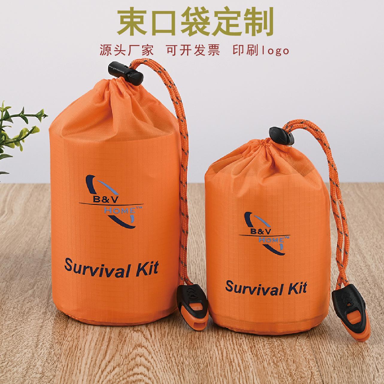 polyester drawstring bag outdoor first-aid sleeping bags tent packaging buggy bag travel portable drawstring pouch printable logo full figure