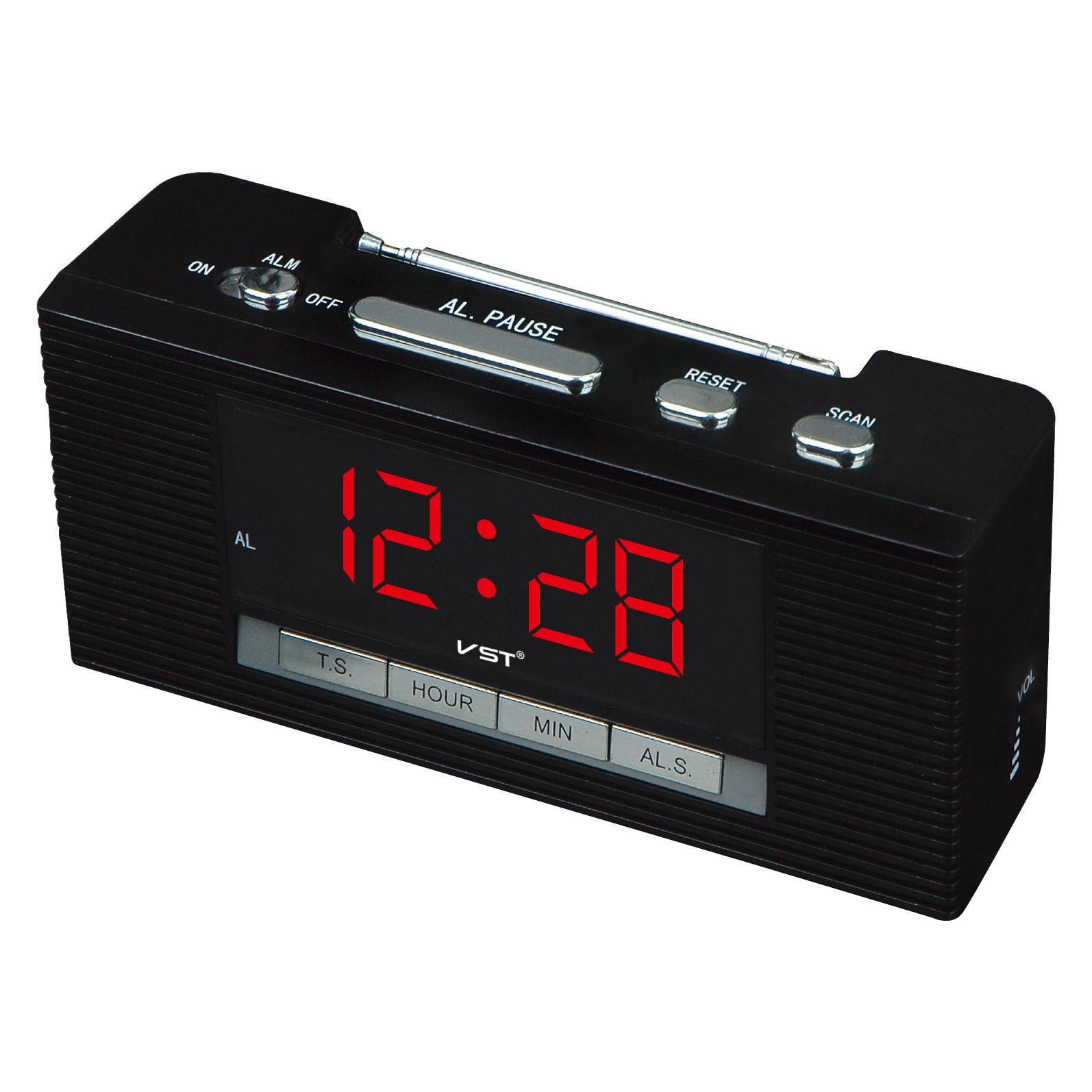supply led desk clock with fm radio clock radio led alarm clock radio gift radio