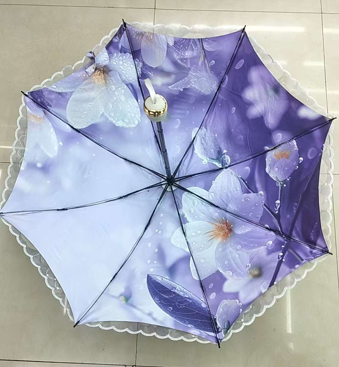 Double-layer embroidered umbrella, multi-functional sunshade and rainproof tool, windbreak, sunshade and protective umbrella, sun umbrella, umbrella integrated stall, annual review recommendation umbrella, sun umbrella detail image 4