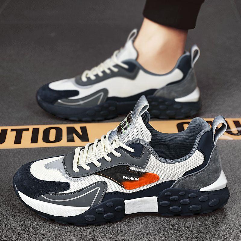 2024 new men's breathable shoes mesh all-match fashion sports casual shoes men's daddy shoes in stock wholesale
