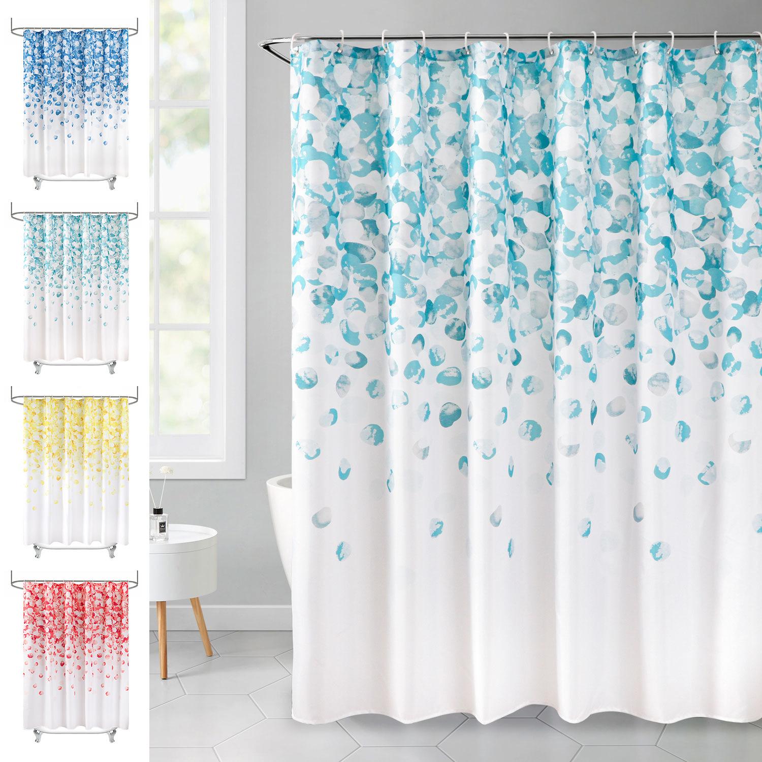 cross-border bubble simple printing shower curtain bathroom the cord fabric polyester tarpaulins free ring suit in stock can be sent on behalf