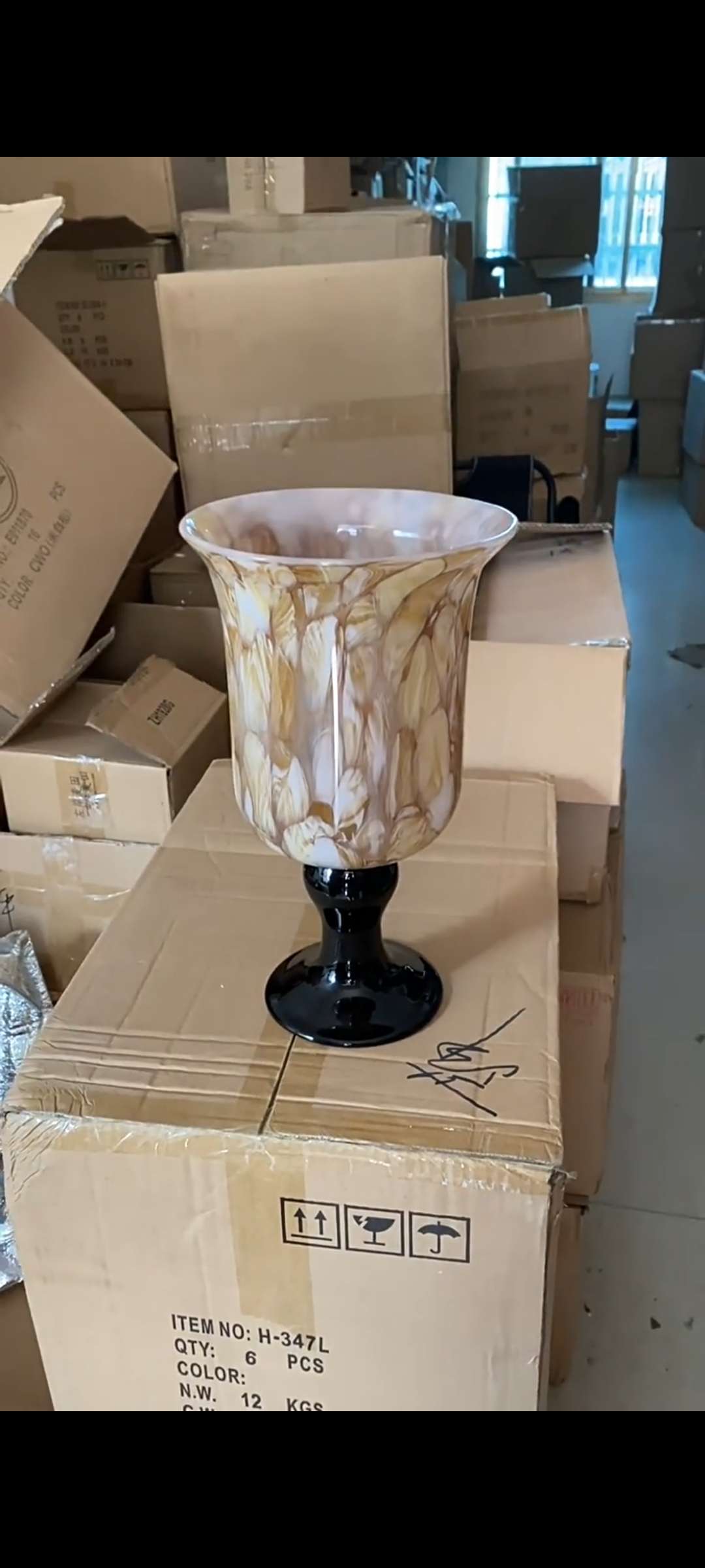 创意手工玻璃花瓶精美工艺品礼品装饰摆件 创意家居装饰品 现代简约