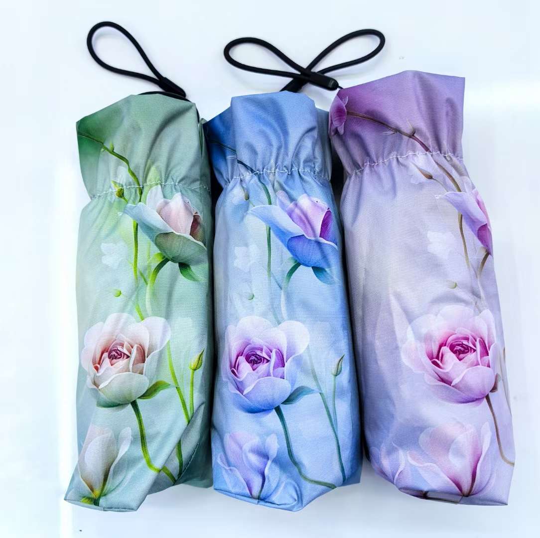 五折义乌雨伞遮阳伞太阳伞一体化 防雨挡风小家电日用百货 拇指伞轻便便携 摊位年审推荐防晒工具