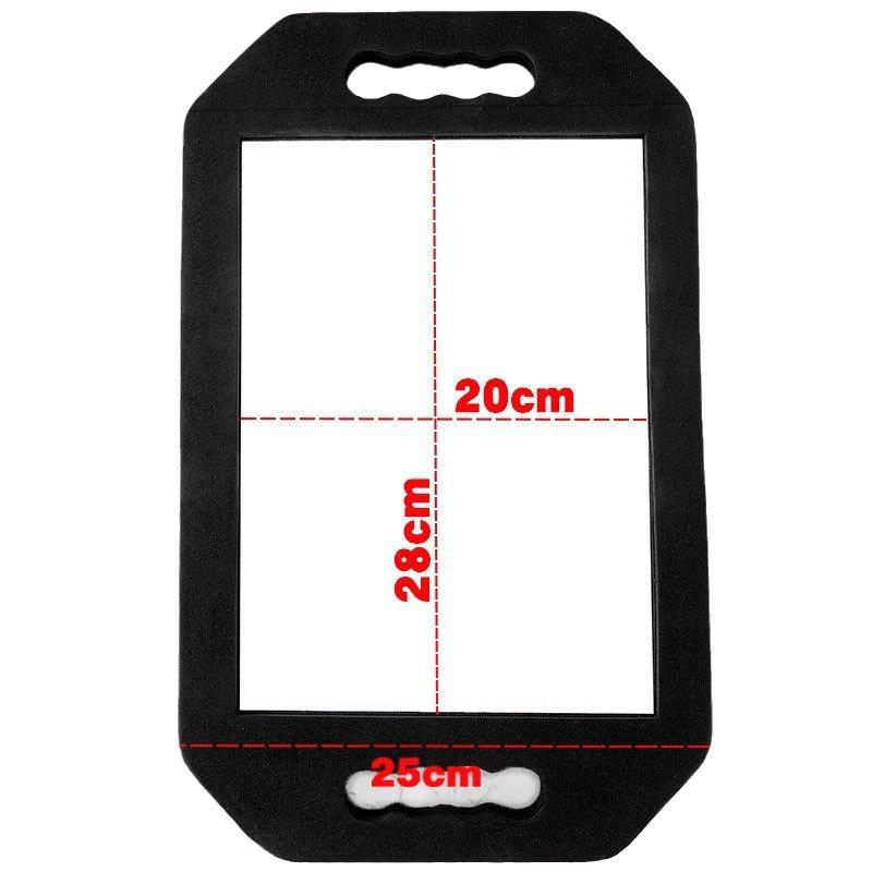 barber foam hd handheld large round rearview mirror hair salon drop-resistant back mirror hair salon square mirror Item Picture