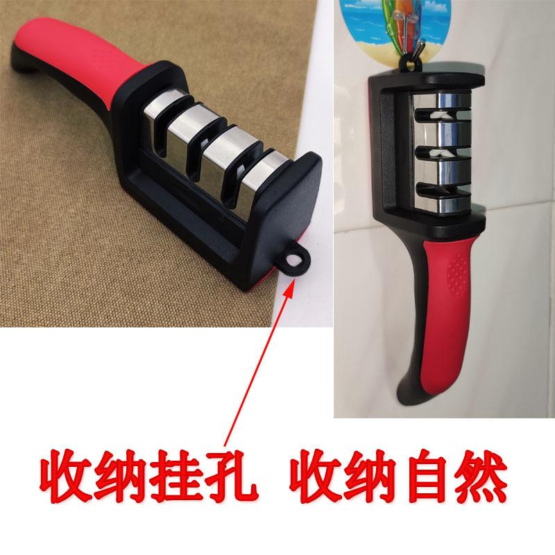 Four-Generation Three-Section Upgraded Knife Sharpener with Hook Non-Slip Household Yangjiang Kitchen Knife Handheld Sharpening Sharpening Stone kitchen knife Application Scenario