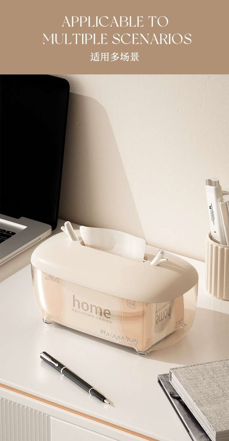 Y218-JX2301 Antler Light Luxury Tissue Box, transparent storage box for living room and bathroom tissues, face towels and masks detail image 10