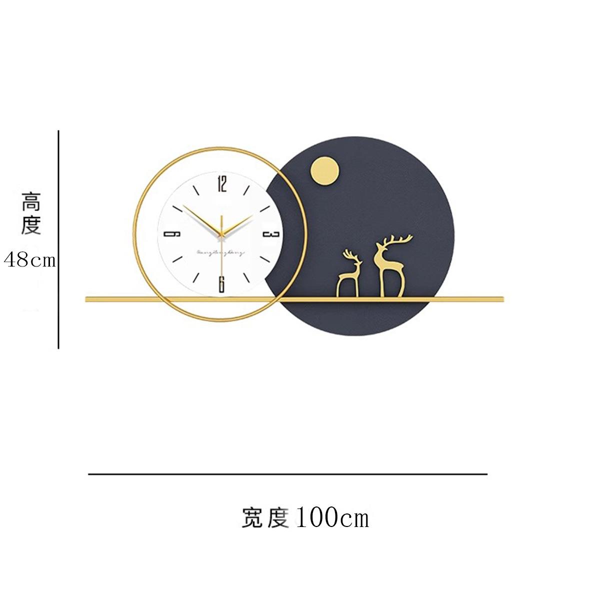 2023 new living room clock wall clock light luxury modern simple home fashion decoration restaurant clock wall hanging internet celebrity Item Picture