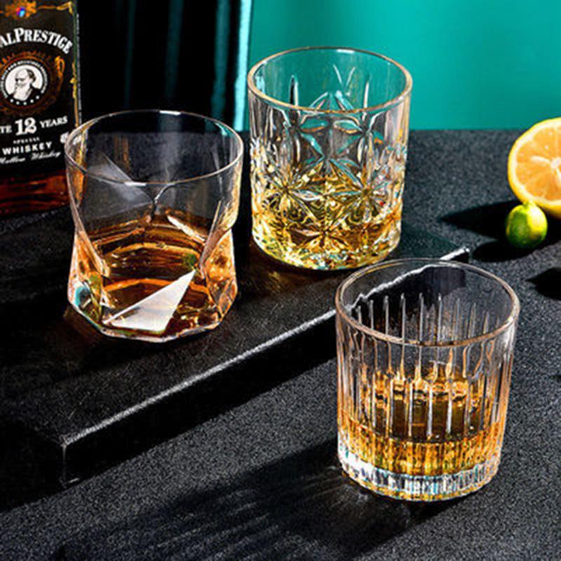 creative trending whiskey cup set thickened wine glass crystal texture beer glass logo