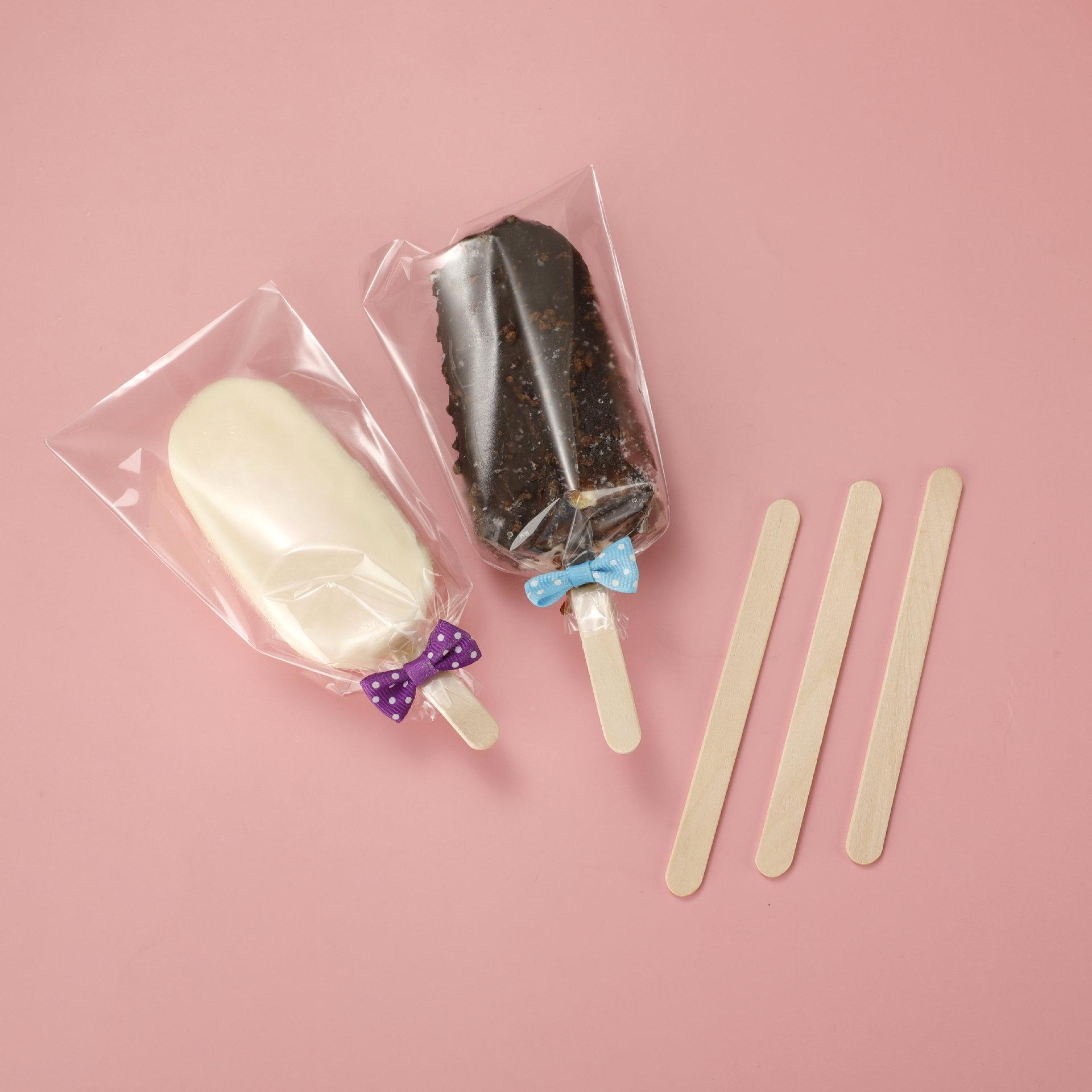 factory wholesale ice cream stick household diy popsicle stick commercial ice cream machine wooden stick can be printed logo, etc.