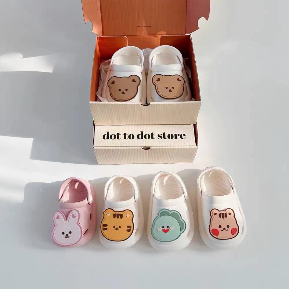 Korean Ins Children's Slippers Summer Men's and Women's Baby Indoor Soft Bottom Non-Slip Hole Shoes Beach Shoes Sandals