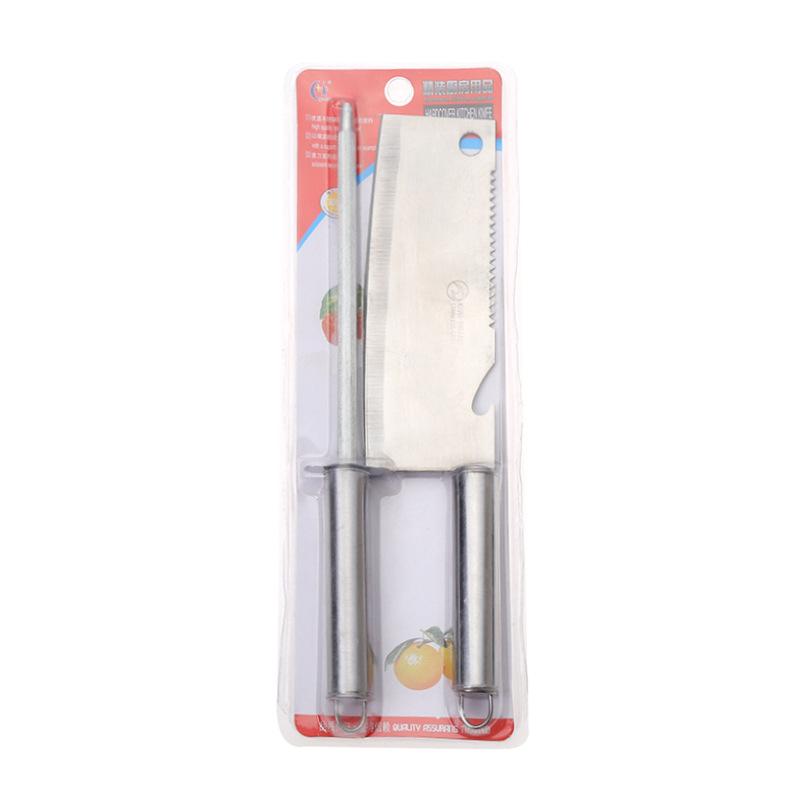 factory store aba3-2pc fruit knife sharpener kitchen chef knife cleaver household steel handle kitchen knife suit full figure