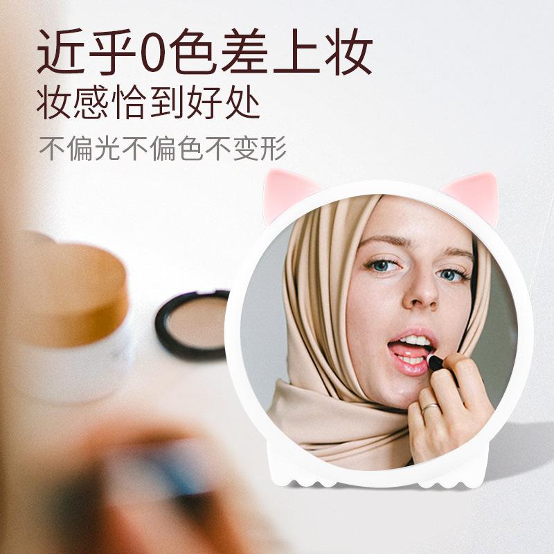 internet celebrity ins desktop led make-up mirror desktop dormitory girl heart luminous mirror advanced with light high definition vanity mirror Specification drawing