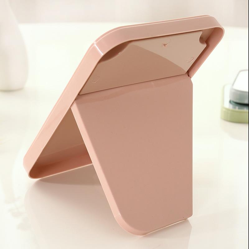 hd creative style makeup mirror simple desktop vanity mirror portable folding single-sided square mirror factory wholesale Application Scenario